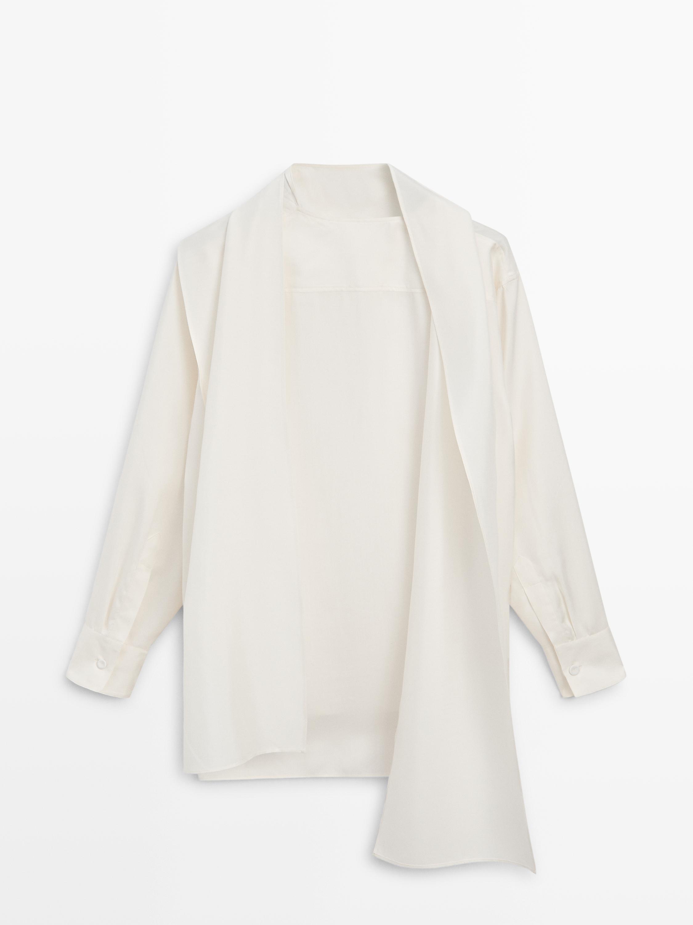 Blouse nœud en soie mélangée - LIMITED